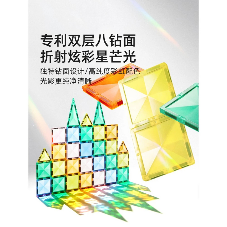 Mideer Magnetic Tiles – Family World and Vehicle Set | Magnetic Building Blocks for Kids(Our Family/City Hero Squad)