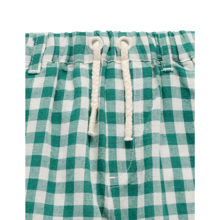 Purebaby Organic Coriander Festive Gingham Shorts