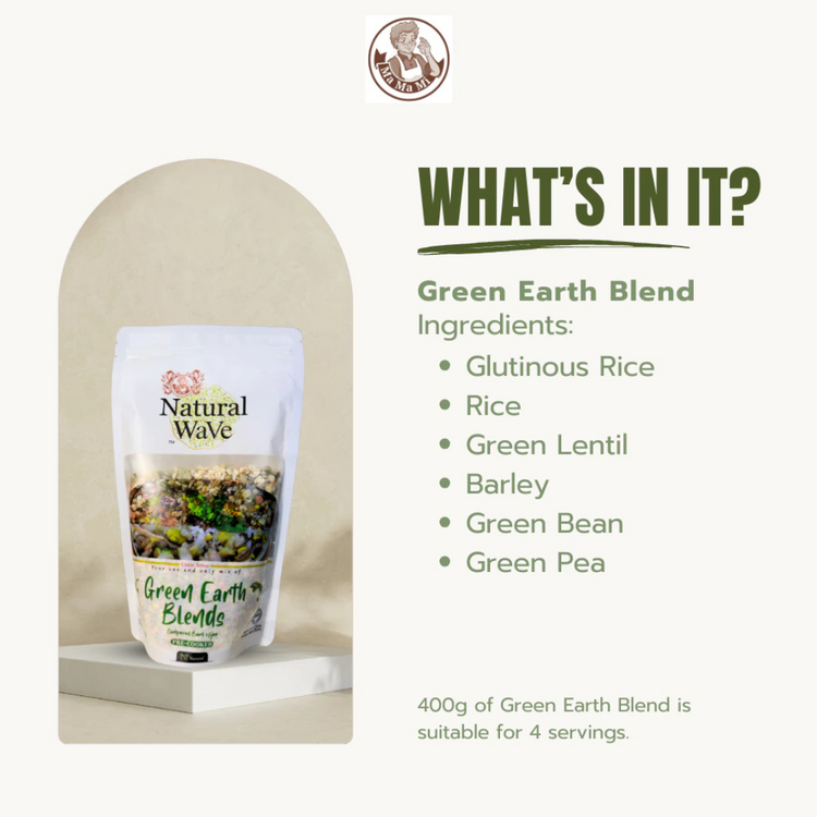 Mamami Natural Wave Green Earth Blends 400g | 4 Servings | Nutrient Dense | Pre-Cooked Meals