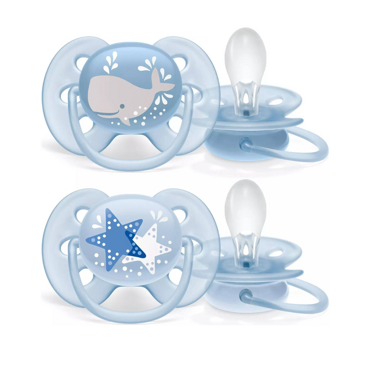 Philips Avent Ultra Soft Soother Twin Pack (0-6m) (6-18m)