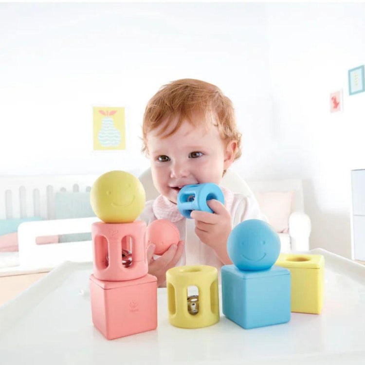 Hape 0456 Trio Geometric Rice Rattle (0-18m)