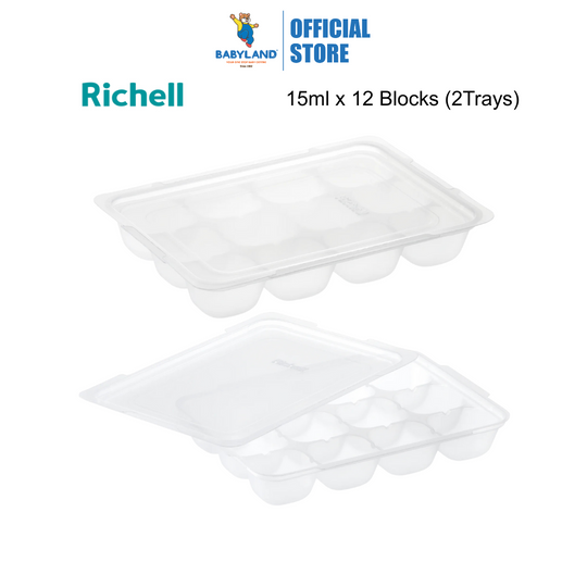 Richell Baby Food Freezer Tray 15ml x12 Blocks (2Trays)