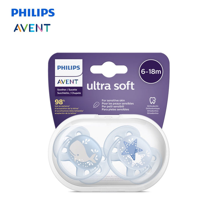 Philips Avent Ultra Soft Soother Twin Pack (6-18m)