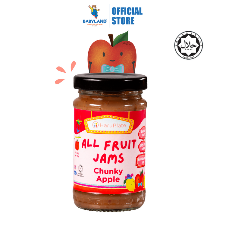 HaruPlate - Chunky Apple Jam (Halal-Certified, For Babies & Kids 9m+ )