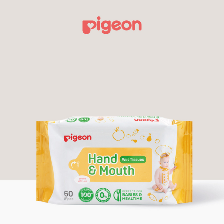 Pigeon Hand & Mouth Wet Tissues Alcohol Free (2x60pcs)