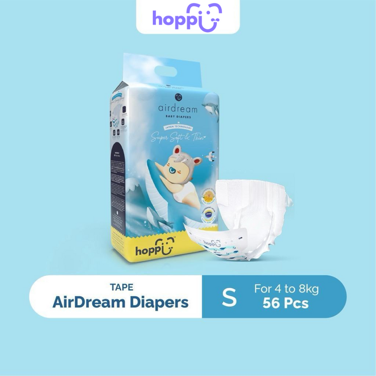 Hoppi Airdream Baby Diapers Tape S (56 Packs)