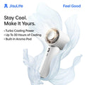JisuLife Handheld Fan Pro1 Mini Ultra-Portable Fan 4250mAh | 30H Cooling Time Mini Portable Design PU Leather Finish Rechargeable Cooling Fan