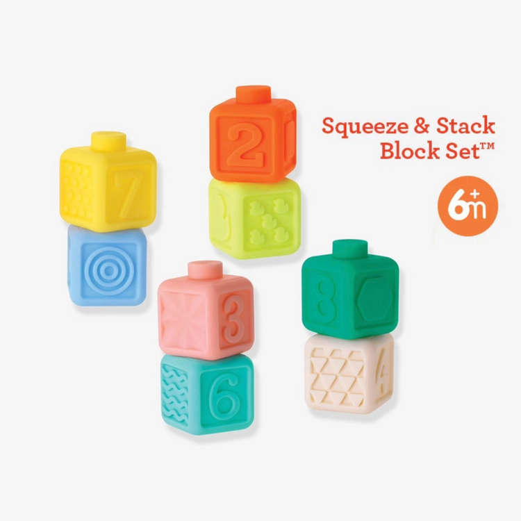 Infantino Super Soft Squeeze & Stack Block Set (6m+)