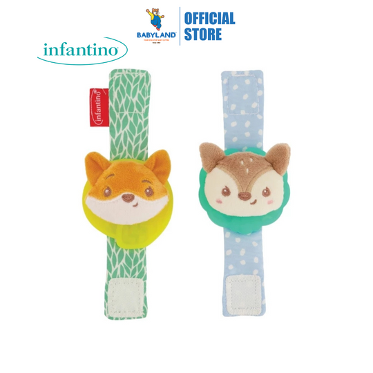 Infantino 316722 Wrist Rattles Fox & Deer (0m+)