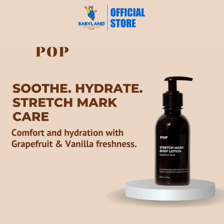 Pop Neutral Stretch Mark Body Lotion 170ml - Grapefruit & Vanilla