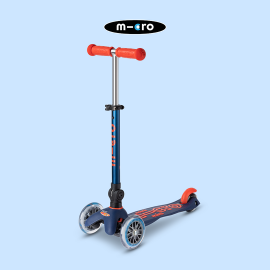 Micro Mini Deluxe Foldable Scooter-Navy Blue (2-5yrs)