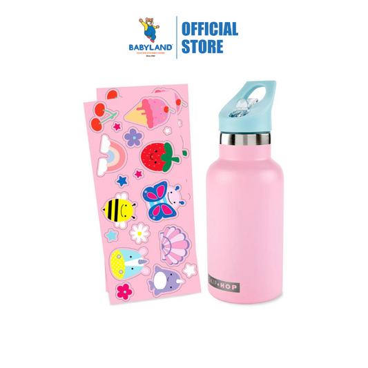 Skip Hop Spark Style Stainless Steel Canteen Bottle 380ml - Pink