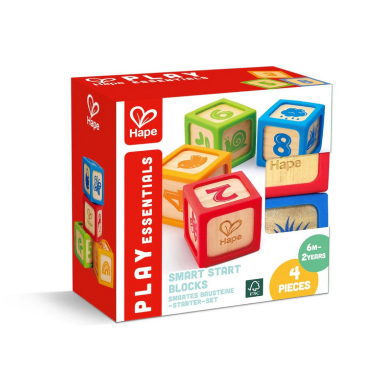 Hape 0132 Smart Start Blocks (4Pcs) Suitable For Age 6+ Months