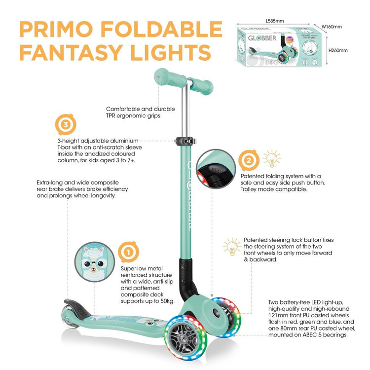Globber Primo Foldable Fantasy Lights Mint/Buddy