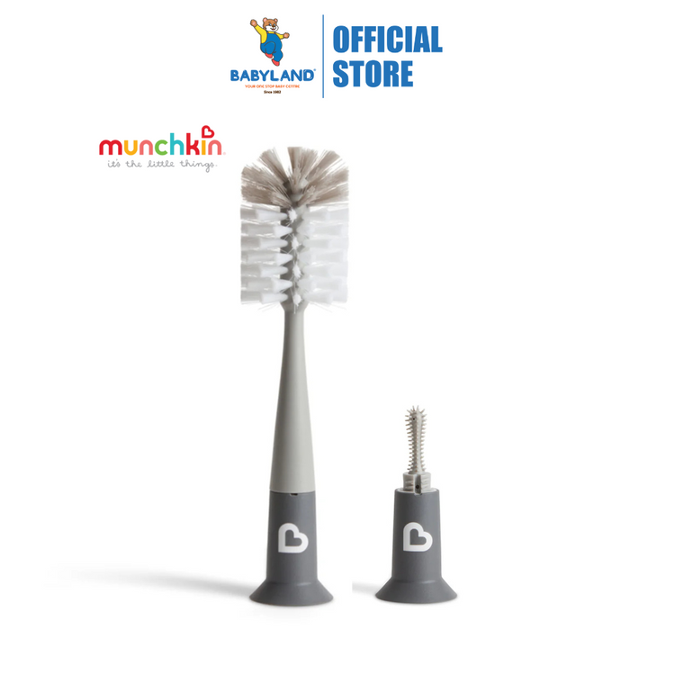 Munchkin Bristle™ Bottle Brush Grey