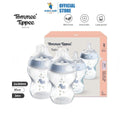 Tommee Tippee Natural Start PP Decorated Bottle (2x260ml) - Blue – BPA-free, Soft Silicone Teat, Anti-Colic Valve
