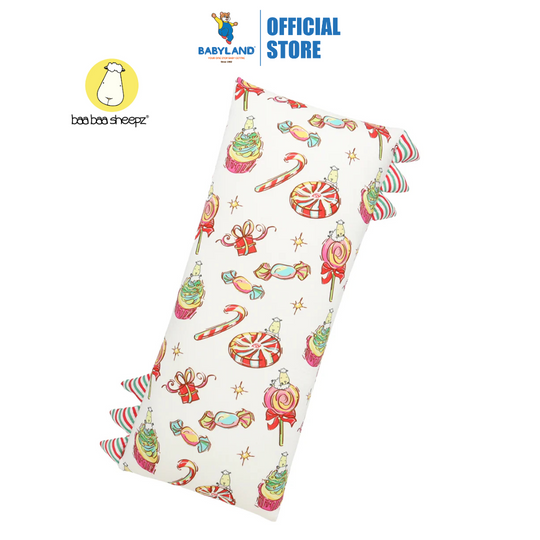 Baa Baa Sheepz Bed-Time Buddy Christmas 3 White with Stripe Tag