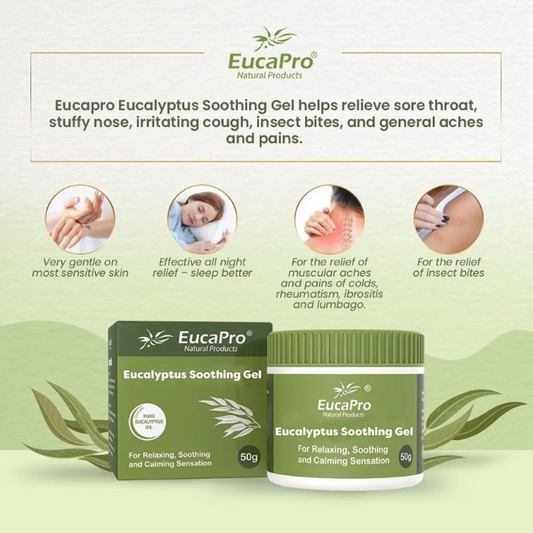 EucaPro Eucalyptus Soothing Gel (50g) (For Muscle pain Insect Bite Cold & Flu)