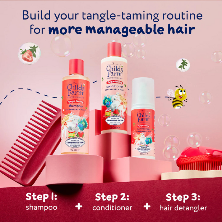 Childs Farm Tangle Taming Hair Detangler - Strawberry & Mint (100ml)