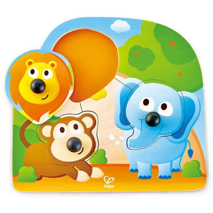 Hape 1310 Big Nose Jungle Puzzle for toddler 12+ months