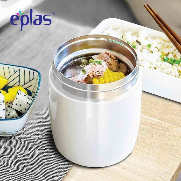 Ee Jia Eplas 900ml Thermal Pot Food Jar With Handle and Spoon- Black