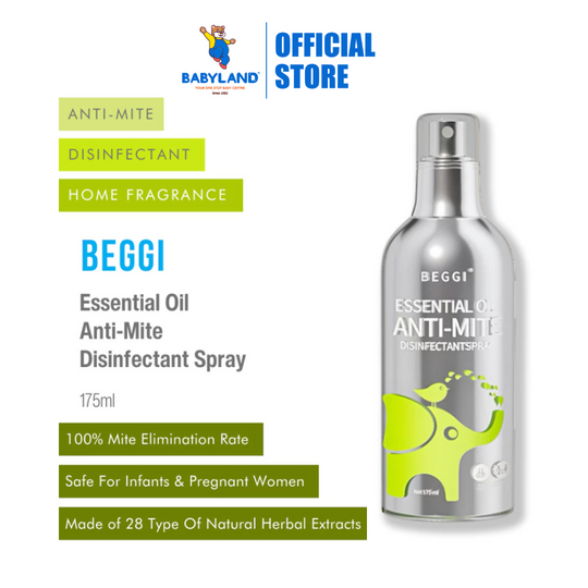 BEGGI Natural Herbal Extracts Essential Oil Anti-Mite Disinfectant Spray Bed Bug Dust Mite Removal Spray (175ml)