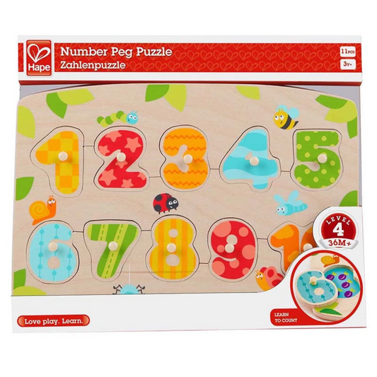 Hape 1404 Number Peg Puzzle (3Y+)