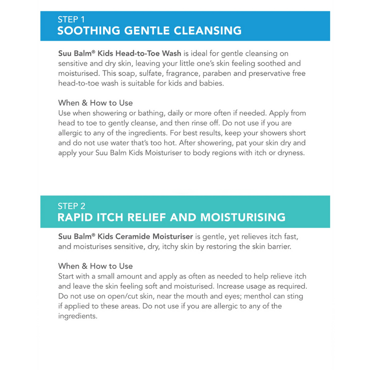 Suu Balm Kids Rapid Itch Relief Starter Kit