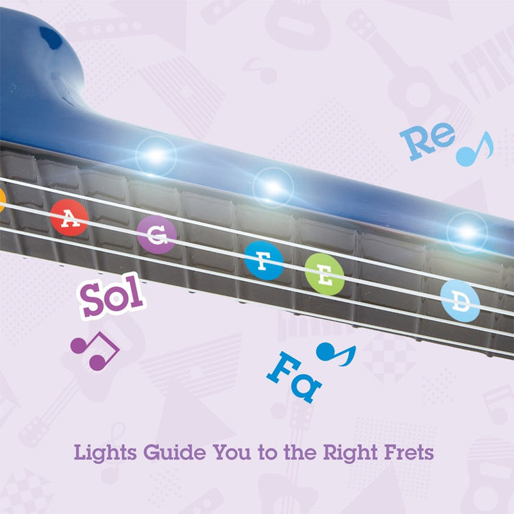 Hape Learn With Lights Ukulele - Blue (3y+)