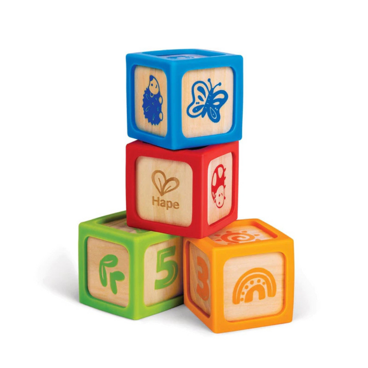 Hape 0132 Smart Start Blocks (4Pcs) Suitable For Age 6+ Months
