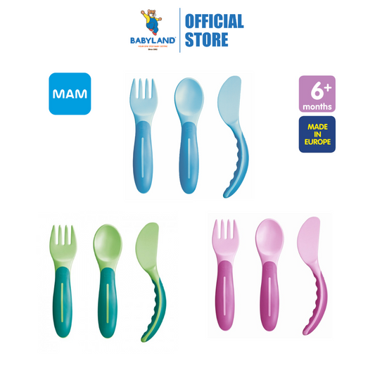 MAM Baby’s Cutlery set (3pcs) For Baby’s First Stages of Self Feeding