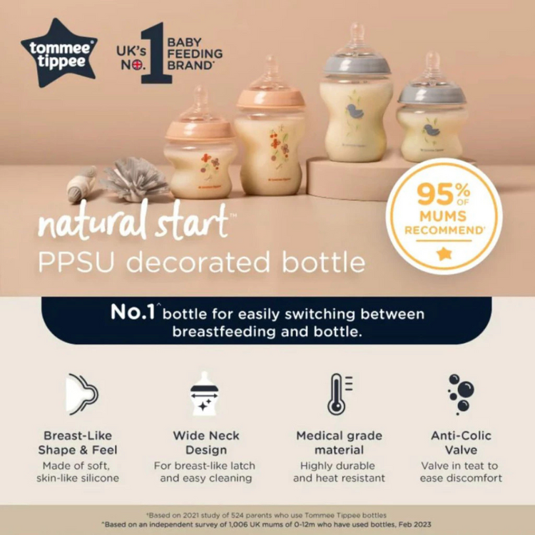 Tommee Tippee Natural Start PPSU Bottle 150ml (Snail)