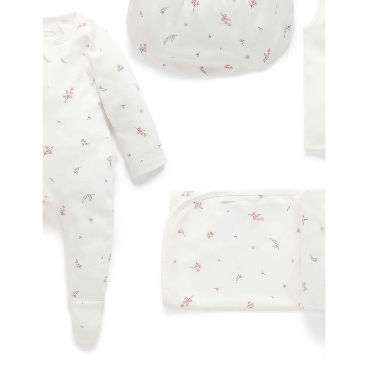 Purebaby Organic Newborn Hospital Pack - Vanilla Blossom