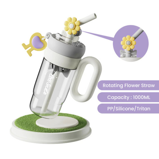 Cocosmile 8309 Flower Twirling Cup with Handle 1000ml - White