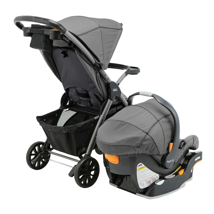 Chicco Mini Bravo Plus Travel System - Slate | From 6 months up to 22.7kg, approximately 4 years old