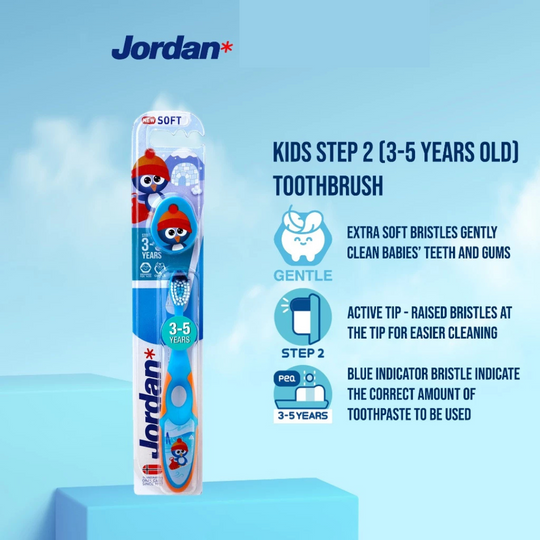 Jordan Kids Step 2 Toothbrush (3-5yrs) (Random Colour Pick)