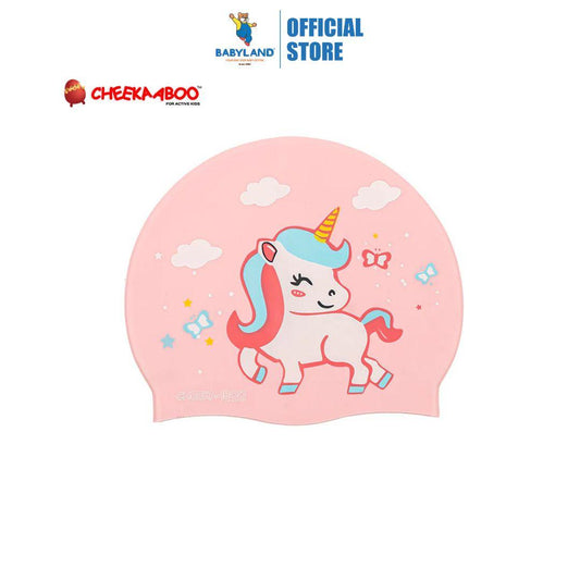 Cheekaaboo Silicone Waterproof Swim Cap - Happy Unicorn (2 - 8 years)