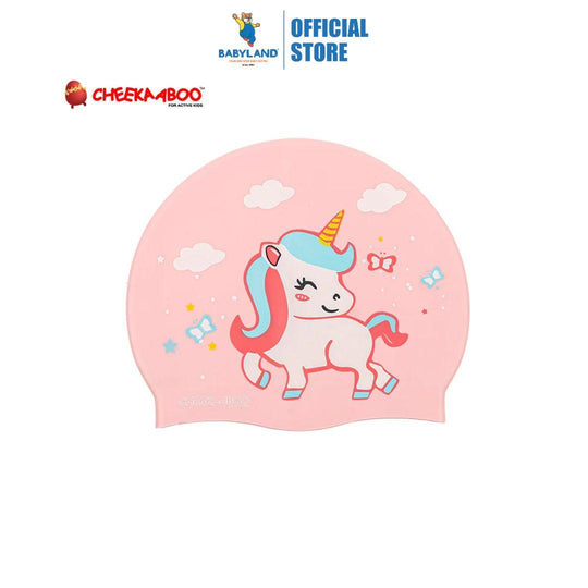Cheekaaboo Silicone Waterproof Swim Cap - Happy Unicorn (2 - 8 years)