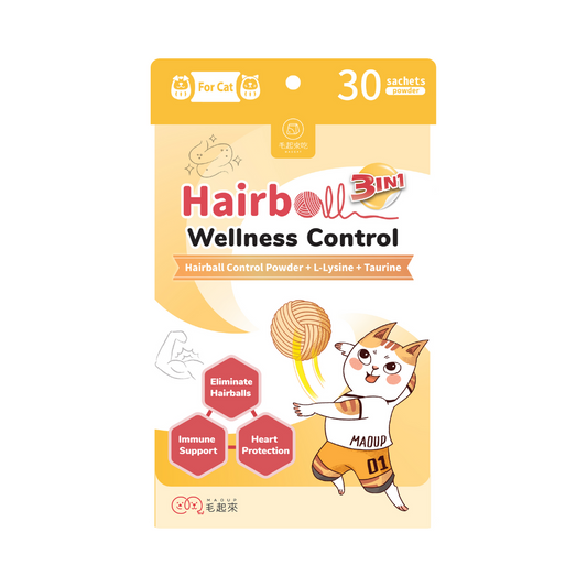 Maoup 3-IN-1 Hairball Wellness Control (30 sachets) - All cat ages and breeds