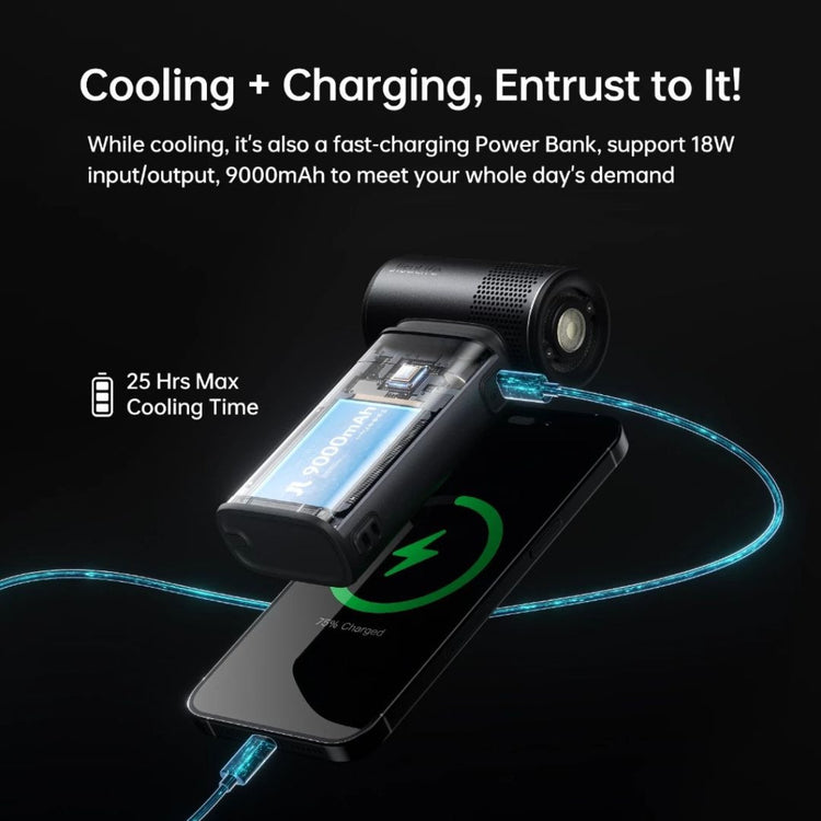 JisuLife Handheld Fan Ultra2 5-In-1 (9000mAh) 25H Cooling Time Portable Mini Fan