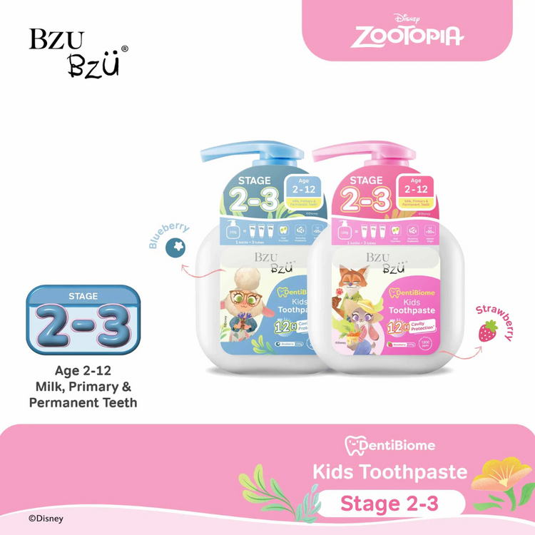 BZU BZU DentiBiome Kids Toothpaste (Strawberry) (Stage 2-3) - 150g