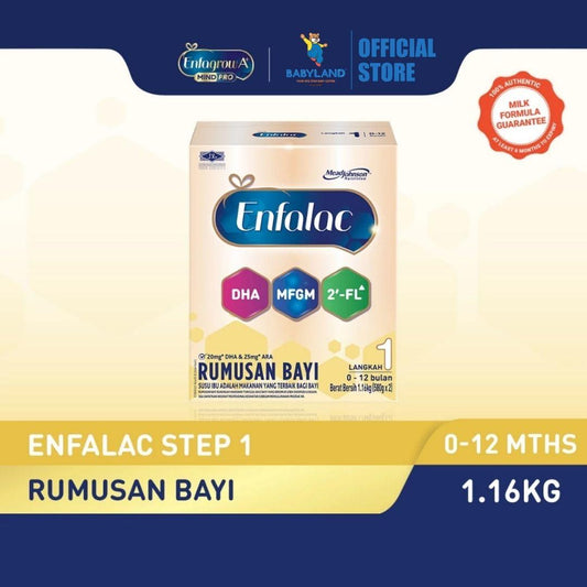 Enfalac Step 1 (0-12Mths) Infant Formula Milk Powder (1.16kg)