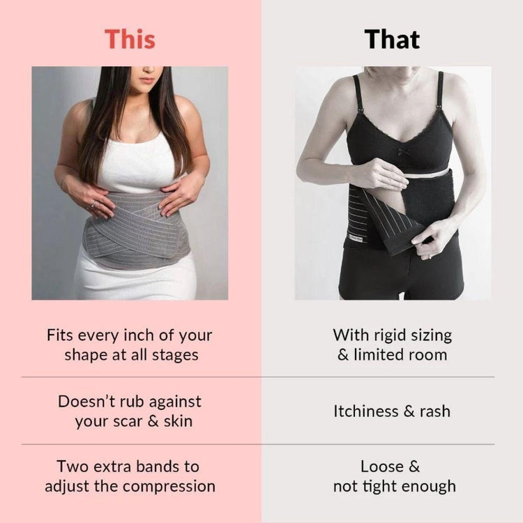 Mamaway Nano Bamboo Postnatal Recovery & Support Belly Band | Fast Slimming & Recovery | Bengkung Bersalin