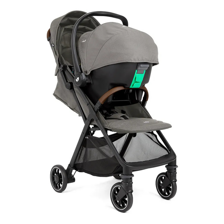 Joie Pact Pro Travel System (Birth to 22kg) | Pact Pro Stroller with i-Snug 2 Infant Carrier Car Seat