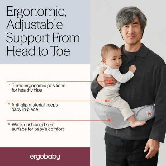 Ergobaby Lift Hip Seat Baby Carrier - Pearl Grey Box Version