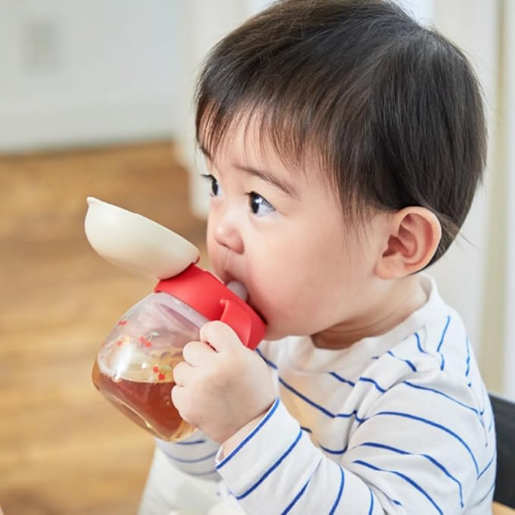 Richell Training L.I Spout-Straw Master Set 200ml - Red (5m+)