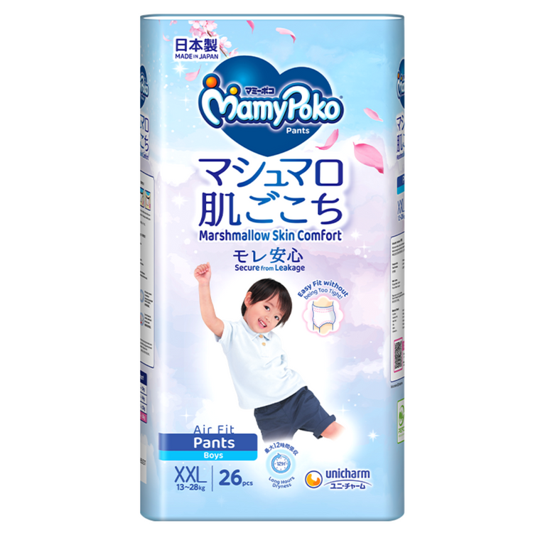 MamyPoko Air Fit Marshmallow Pants Super Premium Baby Diapers [BOY/GIRL] M58/L44/XL38/XXL26