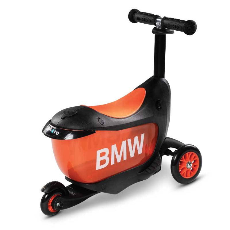 Micro BMW Mini2Go Kids Scooter - Black/Orange (3-5yrs)