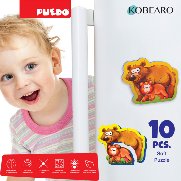 Puedo Magnetic Puzzle Mommy & Baby (2 variations: Bear, Elephant)