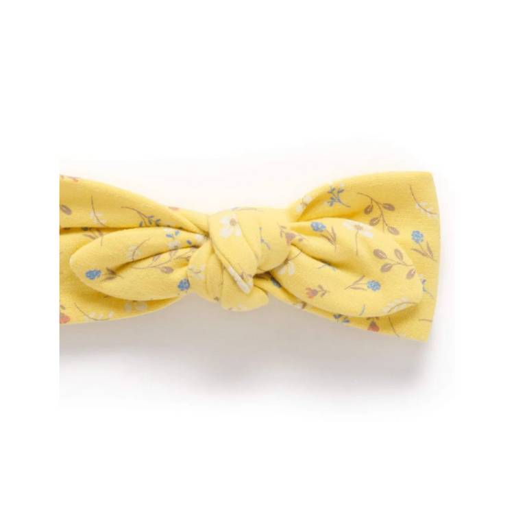 Purebaby Organic Bow Headband Sunshine Floral